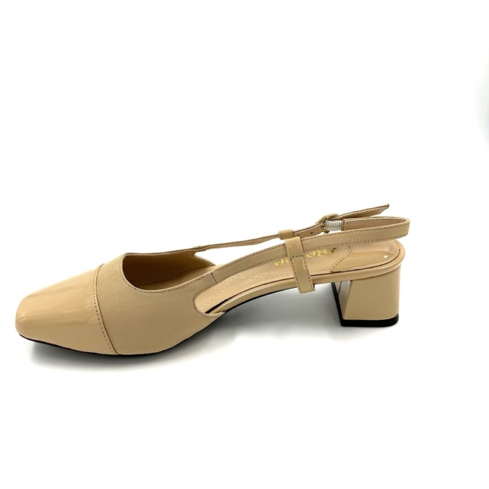 DISPONIBLE EN LIGNE SEULEMENT - J.RENEÉ - MARCELA - SANDALES À TALONS - BEIGE – Image 2