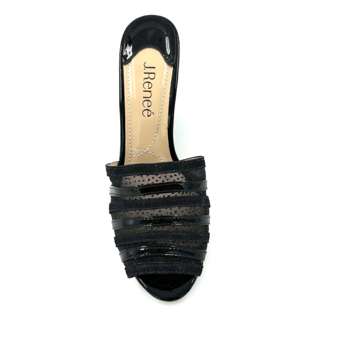 DISPONIBLE EN LIGNE SEULEMENT - J.RENEÉ - BRIDGEWAY - SOULIERS À TALONS - BLACK DANCE GLITTER – Image 3