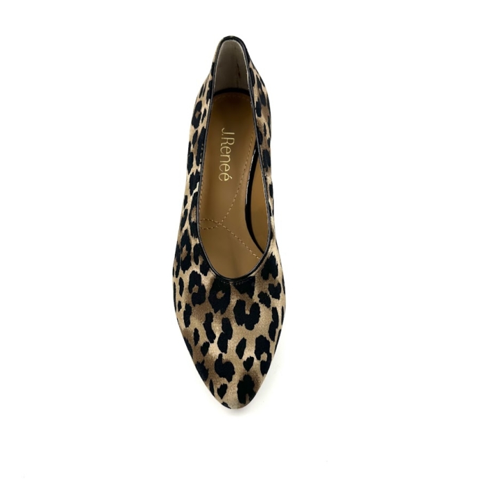 DISPONIBLE EN LIGNE SEULEMENT - J.RENEÉ - CLAIRON - SOULIERS À TALONS - SUEDE - BROWN / BLACK / ANIMAL – Image 3
