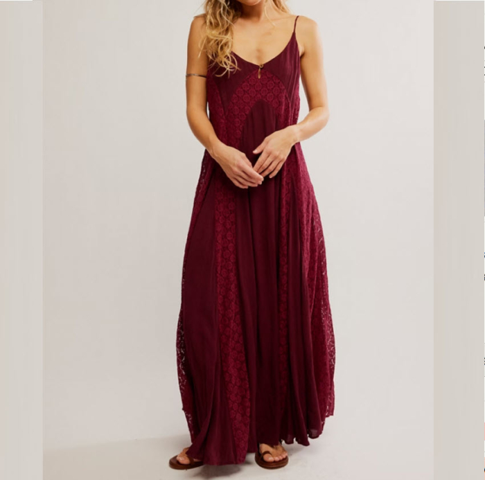 FREE PEOPLE - ROBE LONGUE - TRAIL OF FLOWERS MAXI - OB2198683-6645