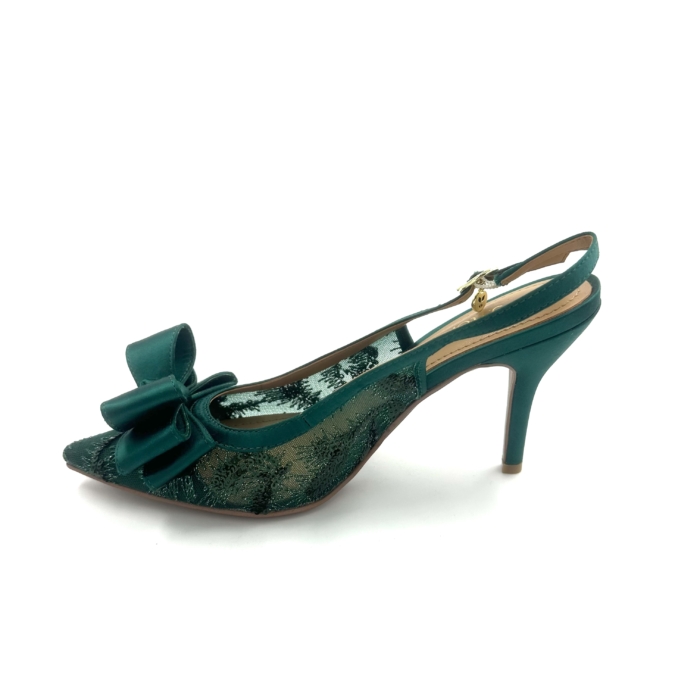 DISPONIBLE EN LIGNE SEULEMENT - J.RENEÉ - DELORIS - SOULIERS À TALONS - VERT – Image 2