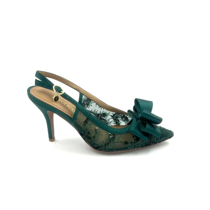 DISPONIBLE EN LIGNE SEULEMENT - J.RENEÉ - DELORIS - SOULIERS À TALONS - VERT
