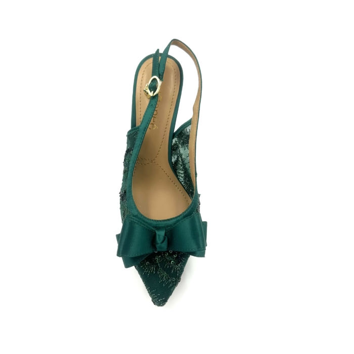 DISPONIBLE EN LIGNE SEULEMENT - J.RENEÉ - DELORIS - SOULIERS À TALONS - VERT – Image 3