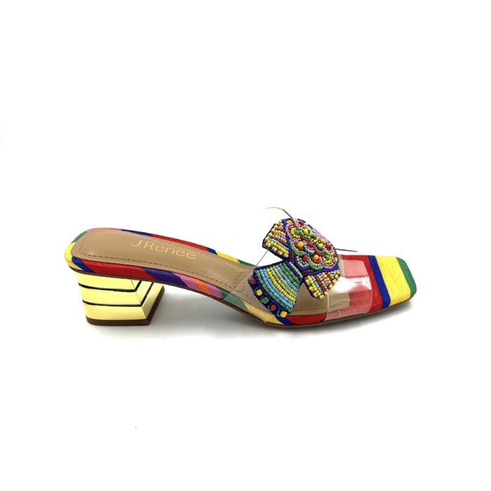 DISPONIBLE EN LIGNE SEULEMENT - J.RENEÉ - ROLINE - SANDALES À TALONS - MULTI