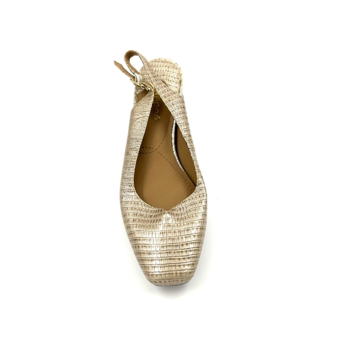 DISPONIBLE EN LIGNE SEULEMENT - TARETA - SOULIERS À TALONS - LIZARD PRINT NUDE – Image 2