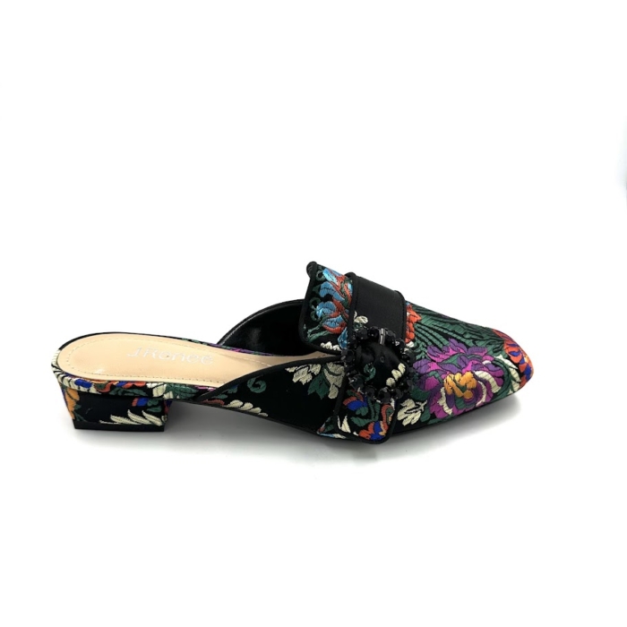DISPONIBLE EN LIGNE SEULEMENT - J.RENEÉ - SENONCHES - MULES - BLACK MULTI