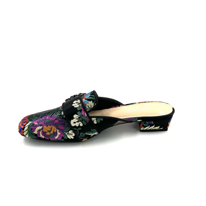 DISPONIBLE EN LIGNE SEULEMENT - J.RENEÉ - SENONCHES - MULES - BLACK MULTI – Image 2