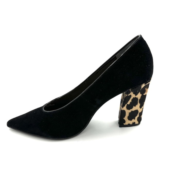 DISPONIBLE EN LIGNE SEULEMENT - J.RENEÉ - MADISSON - SOULIERS À TALONS - NOIR / ANIMAL – Image 2