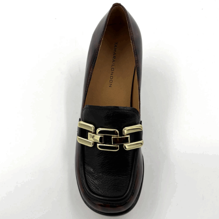 SOULIERS TALON FEMME TURTOISE/NOIR TAMARA LONDON ALICIAT (#10) – Image 4