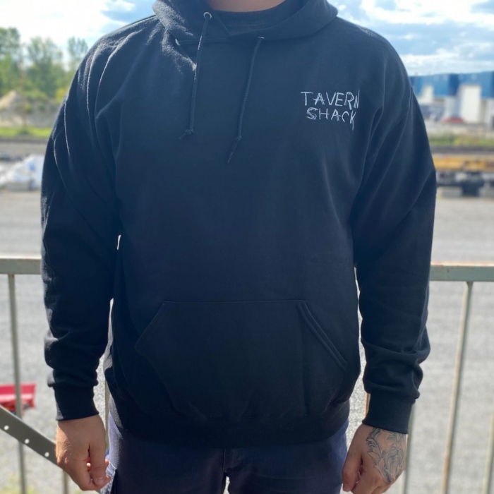 TAVERNSHACK HOODIE NOIR NEW SCRATCH BLANC – Image 2