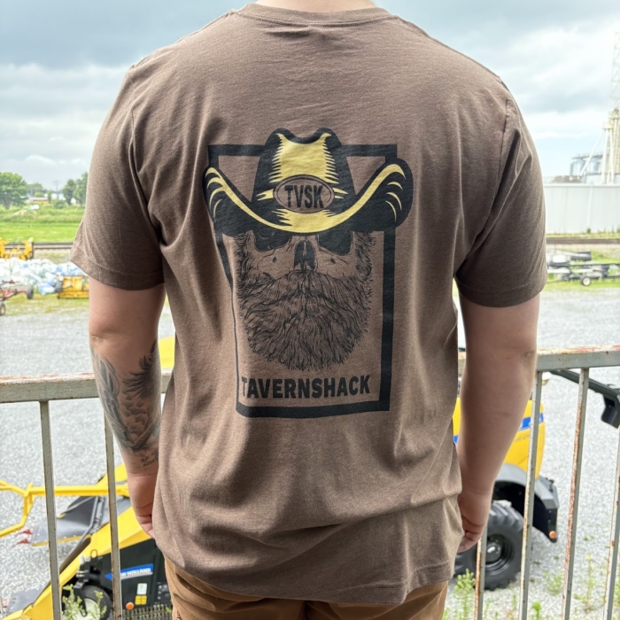 TAVERNSHACK T-SHIRT M.C. BRUN COW-BOY 2 COULEURS