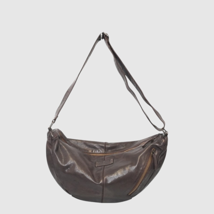 THE TREND - SAC BANDOUILIERE CUIR - FERULA - 22783-151 - BRUN