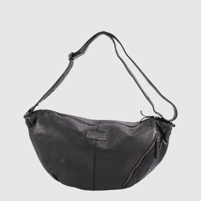 THE TREND - SAC BANDOUILIERE CUIR - FERULA - 22783-80 - NOIR