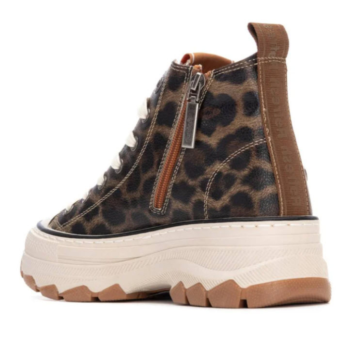 BOTTES SNEAKERS FEMME NOIR/LEOPARD - REFRESH REF-173078-96 (#72) – Image 3