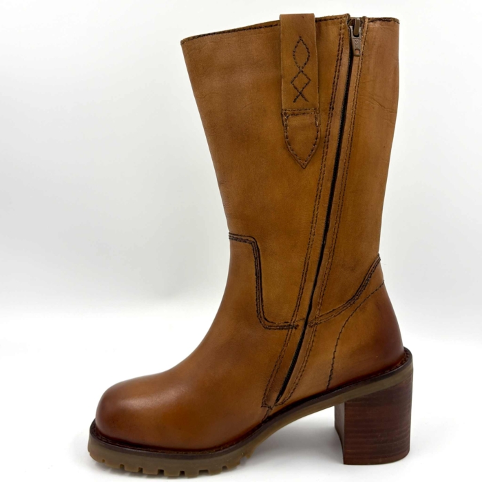 BOTTE FEMME TAN SMOOTH L'ORANGE CLAIRE-23 (#7) – Image 3