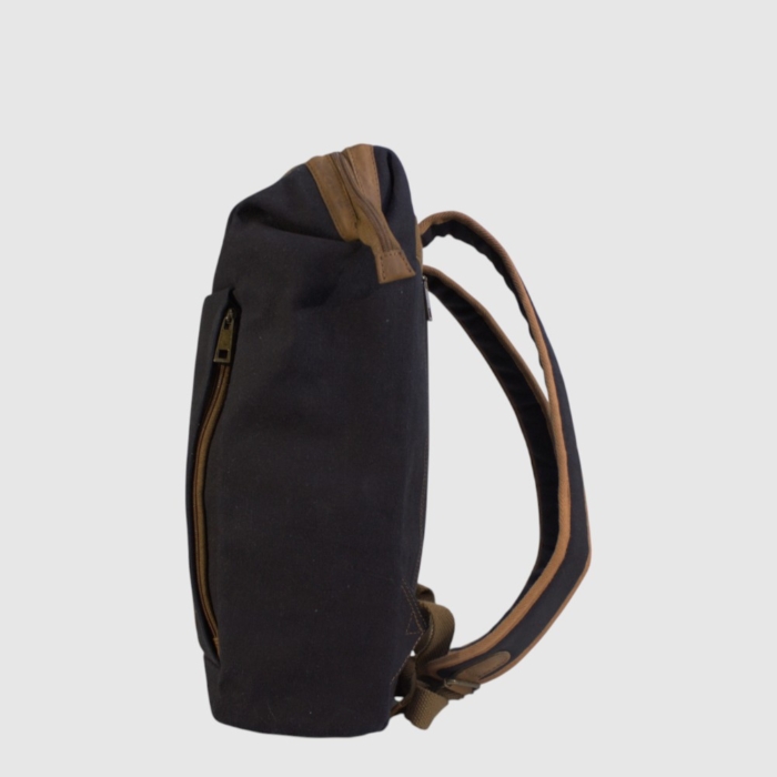 SAC A DOS CANEVAS CUIR - HUNT - HU51285 – Image 3
