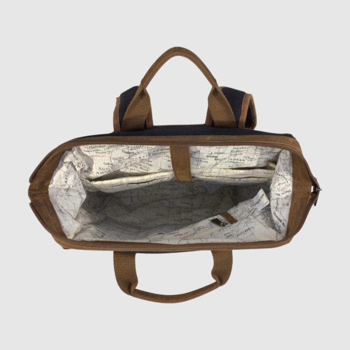 SAC A DOS CANEVAS CUIR - HUNT - HU51285 – Image 2