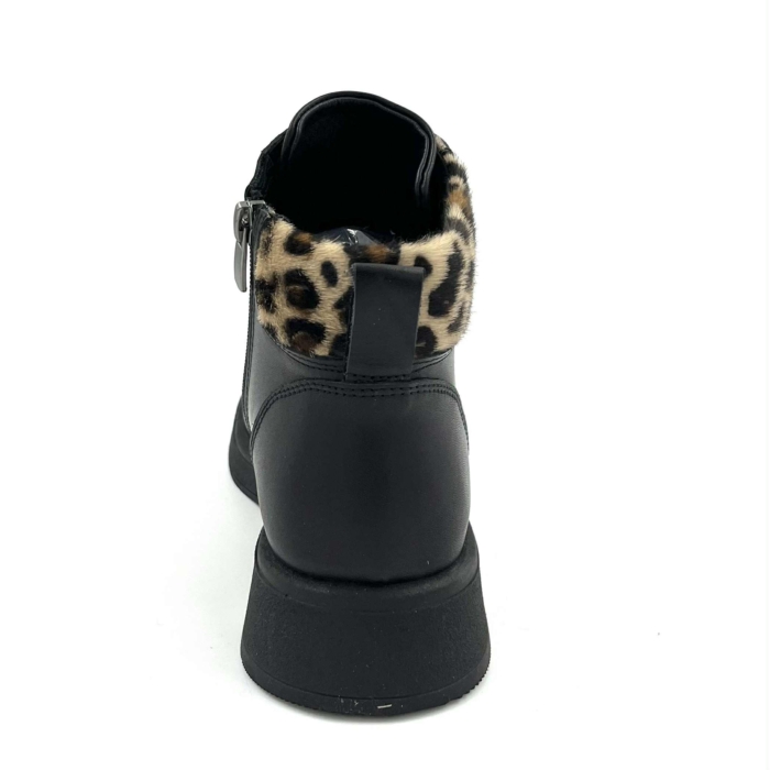 BOTTE CUIR - FEMME – TYCHE – 97T-IRIS-97 - NOIR/LEOPARD - (#63) – Image 2