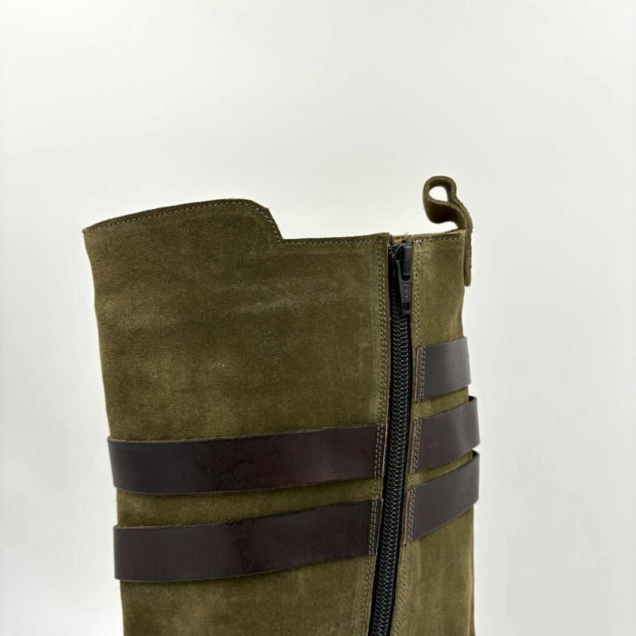 BOTTE FEMME OLIVE SUEDE L'ORANGE NORA-63 (#2) – Image 4