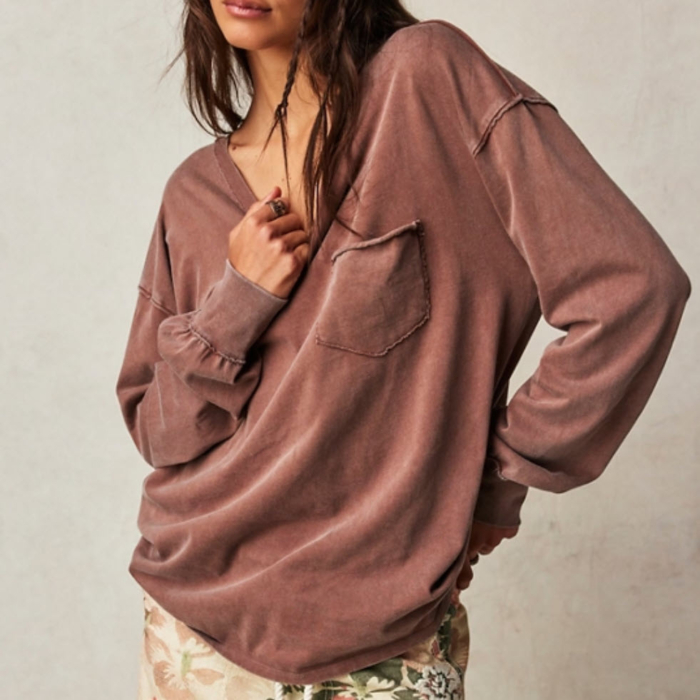 CHANDAIL FEMME FREE PEOPLE FADE INTO YOU OB1592867-2200 - EARTH