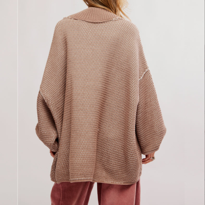 CHANDAIL FEMME FREE PEOPLE MAISIE SWEATER OB1984480-2200 STUCCO – Image 2