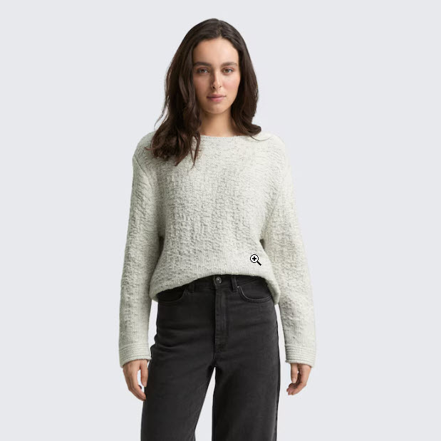 TOM TAILOR – PULL TEXTURÉ – L1047707-38715 – GRIS