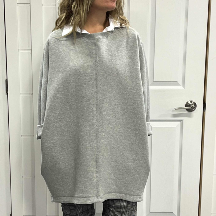 WENDY TRENDY – CREW NECK - GRIS SPORT – 125119 – Image 2