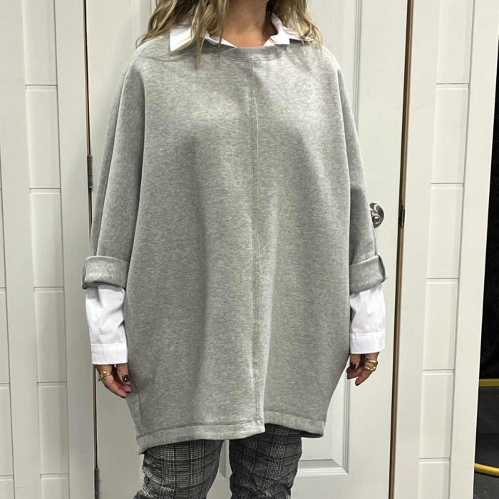 WENDY TRENDY – CREW NECK - GRIS SPORT – 125119