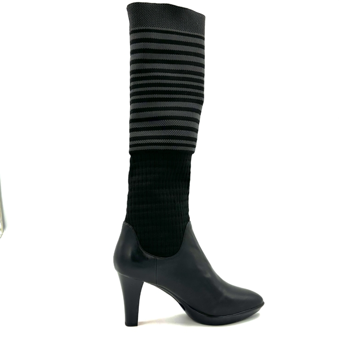 J.RENÉE - BOTTE - #127 - GRIS/NOIR