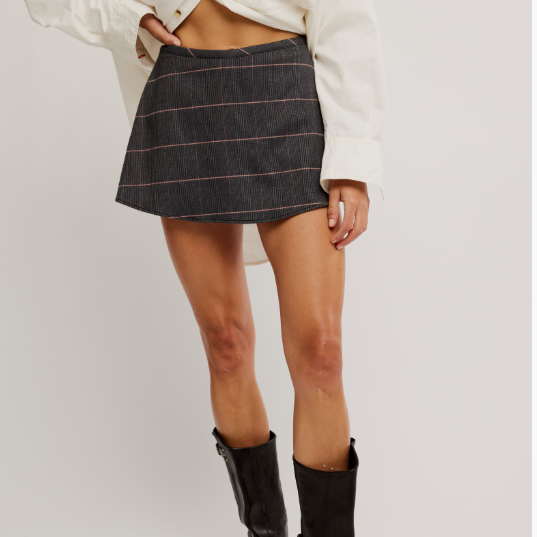 JUPE FEMME GRIS FREE PEOPLE OB2319133-0016